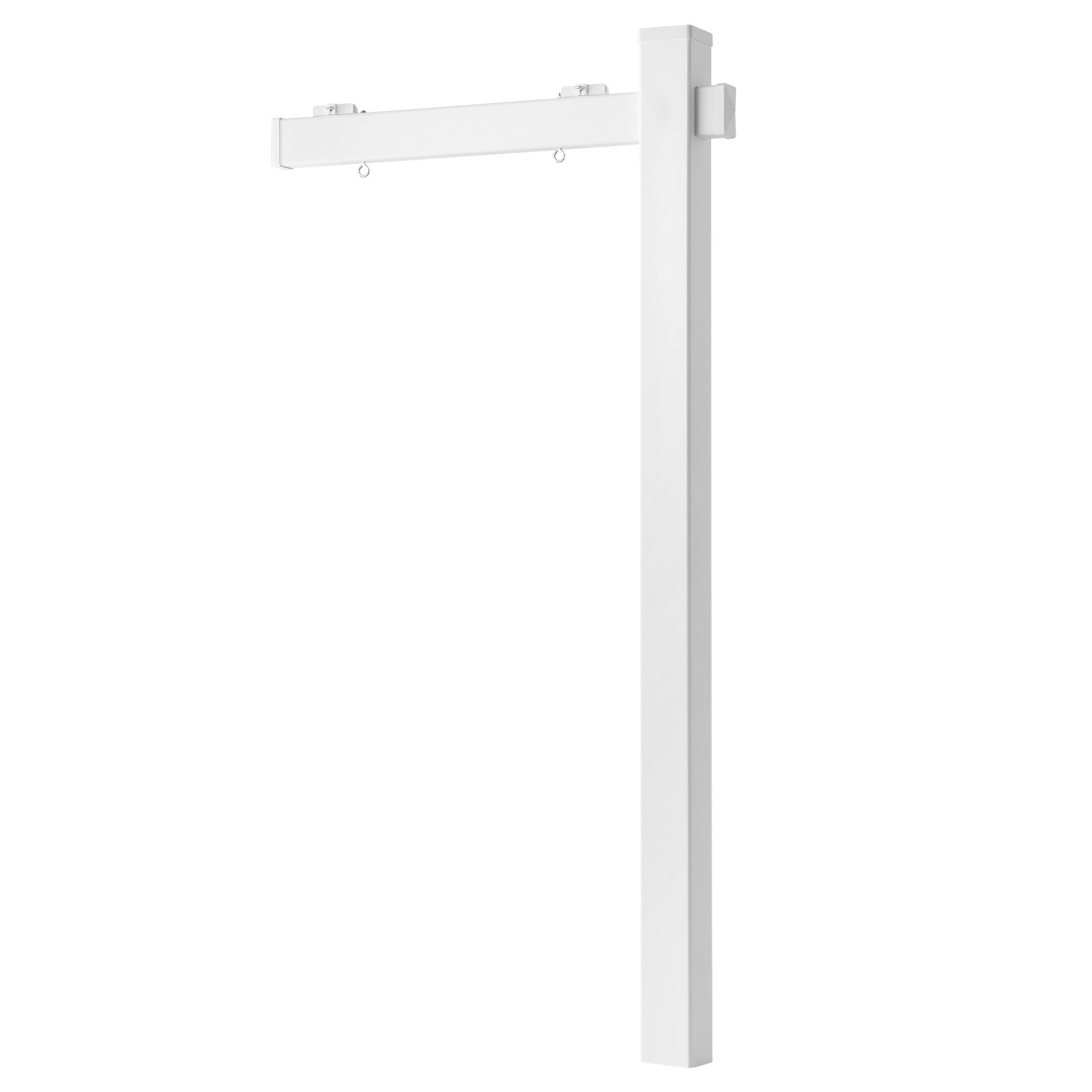 Uimoso PVC Real Estate Sign Post Yard Holder, 6 ft Tall, White, Set of 2