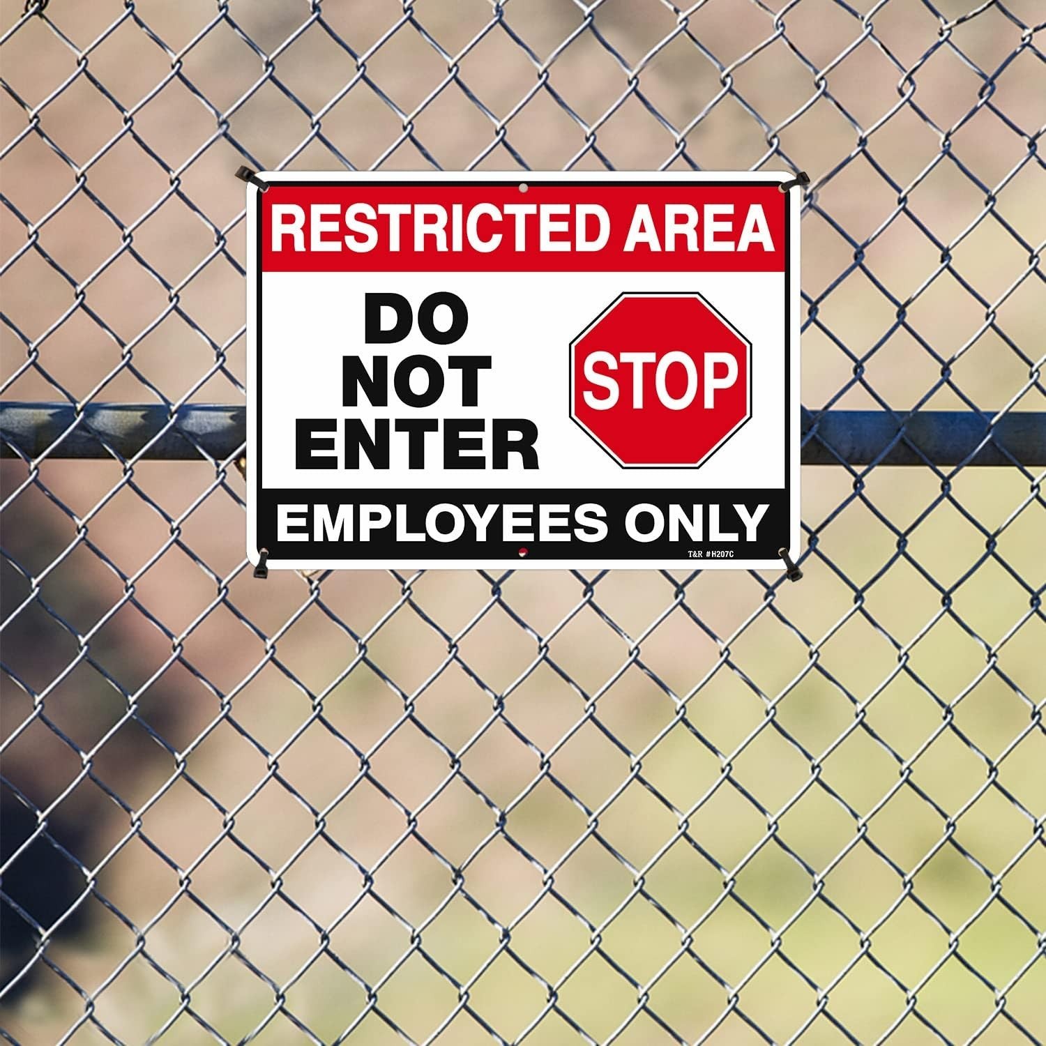 Large Restricted Area Do Not Enter Employees Only Sign – 1 Pack – 14 x 10 Inc…