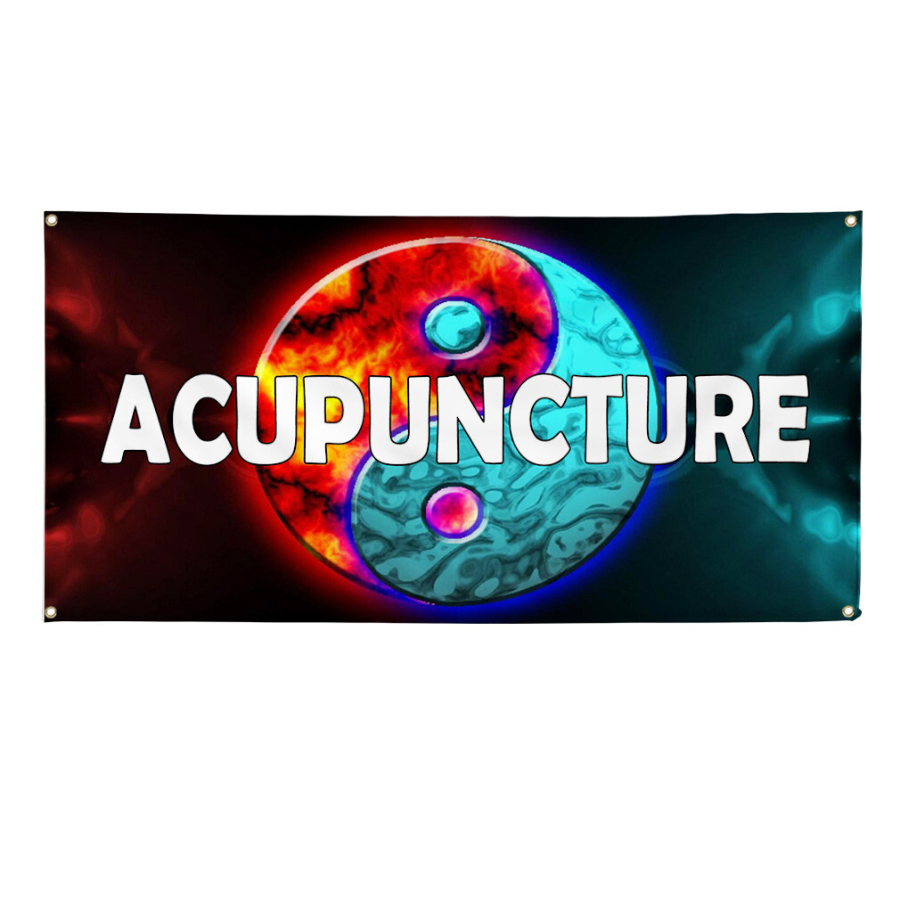 Vinyl Banner Multiple Sizes Acupuncture with Image Health Care Outdoor