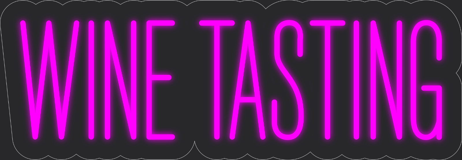 Wine tasting Neon LED Sign Business Wall Decor Lighted Store Sign 24 x 8 in.