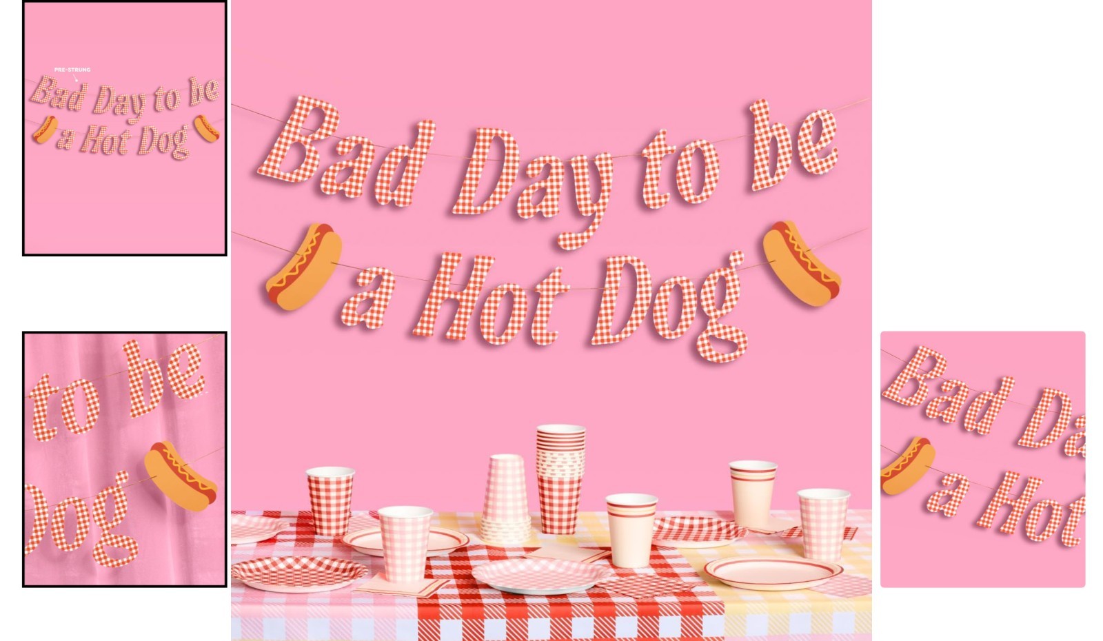 Lightweight Hot Dog Party Banner – Perfect for Cookouts & July 4th Celebrations