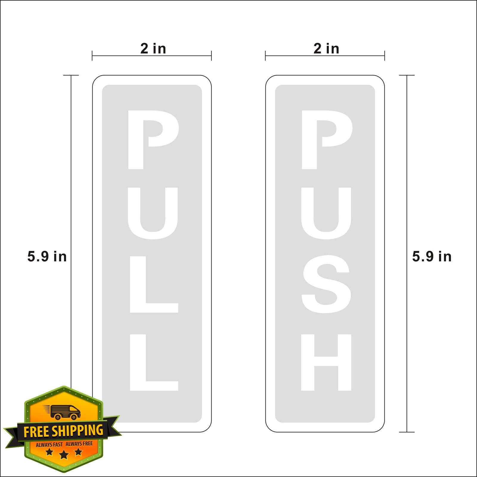 LEMBANG Push Pull Door Sign, Vertical,Double Layer Acrylic,Three-Dimensional,…