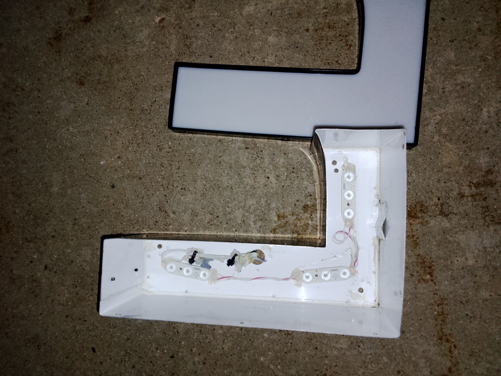 16&prime; Tall 6&prime; Deep 1ft wide LIGHT UP MARQUEE SIGN LED outdoor or indoor metal « L »