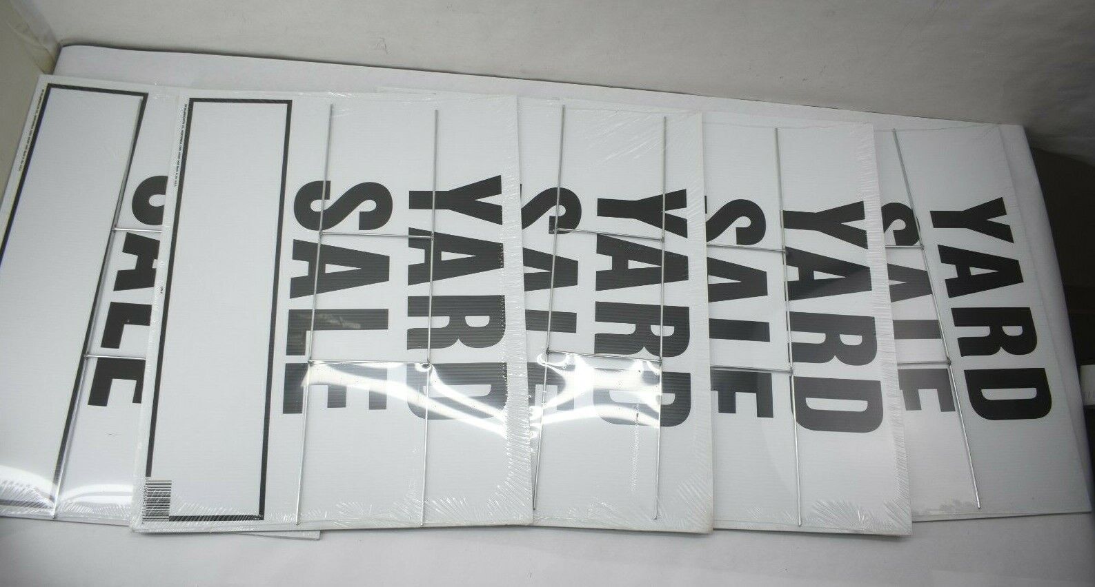 Lot of 5 Hy-Ko Products Co Lawn Sign Board Yard Sale No LYS-5 20&Prime; x 24&Prime;