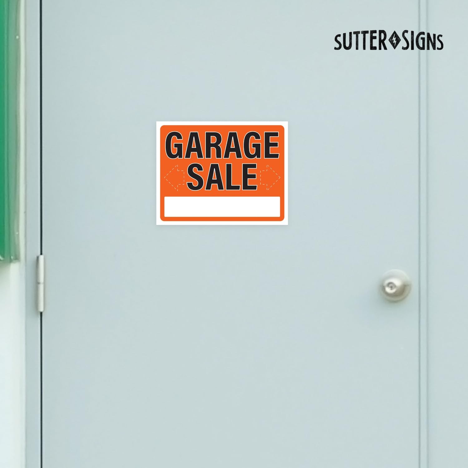 4pk Garage Sale Signs | Large Weatherproof Plastic Signs with Fill In Arrows …