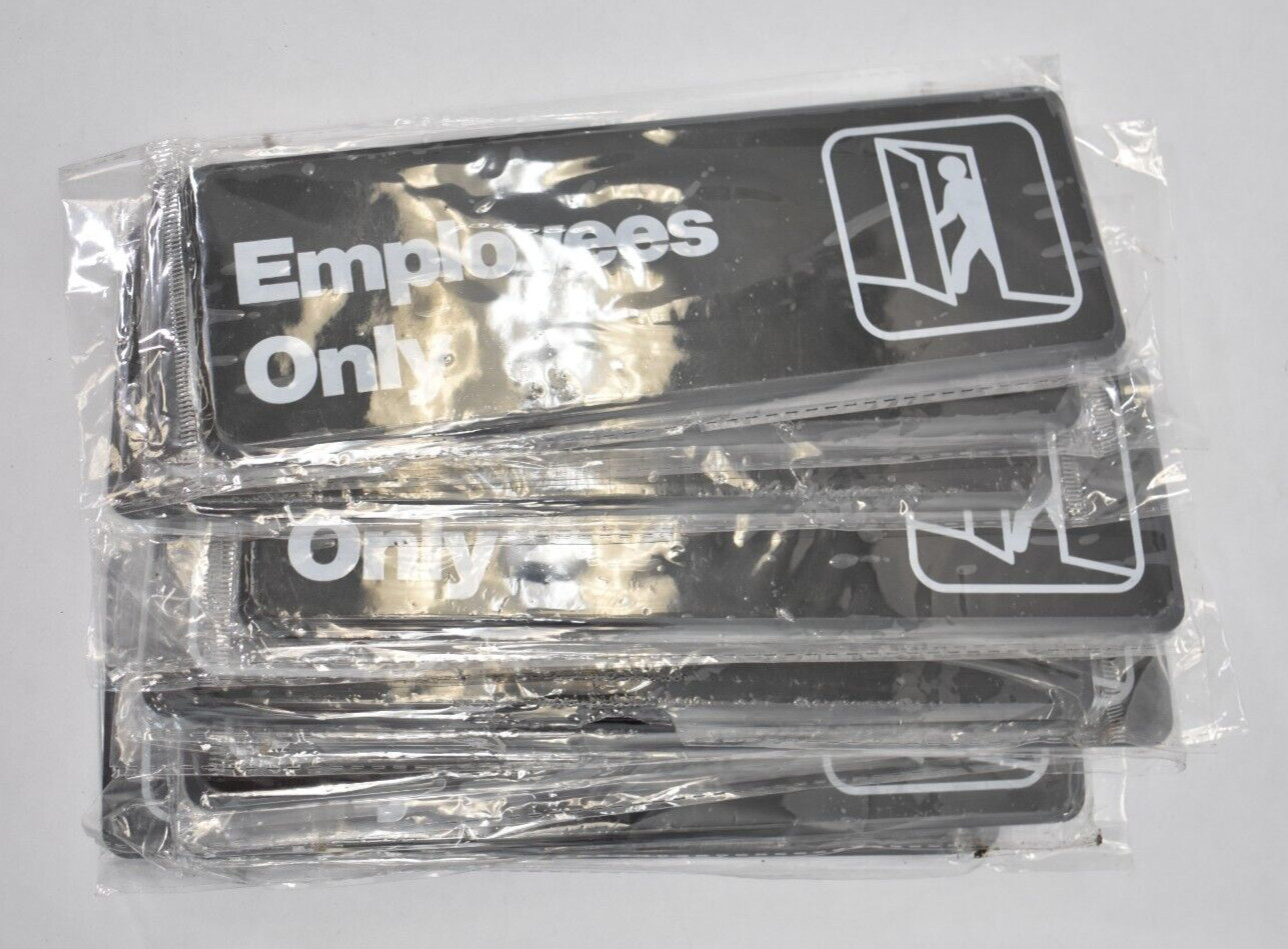 Lot of 10 Thunder Group Employees Only Information Signs w Symbols 9&Prime; x 3&Prime;