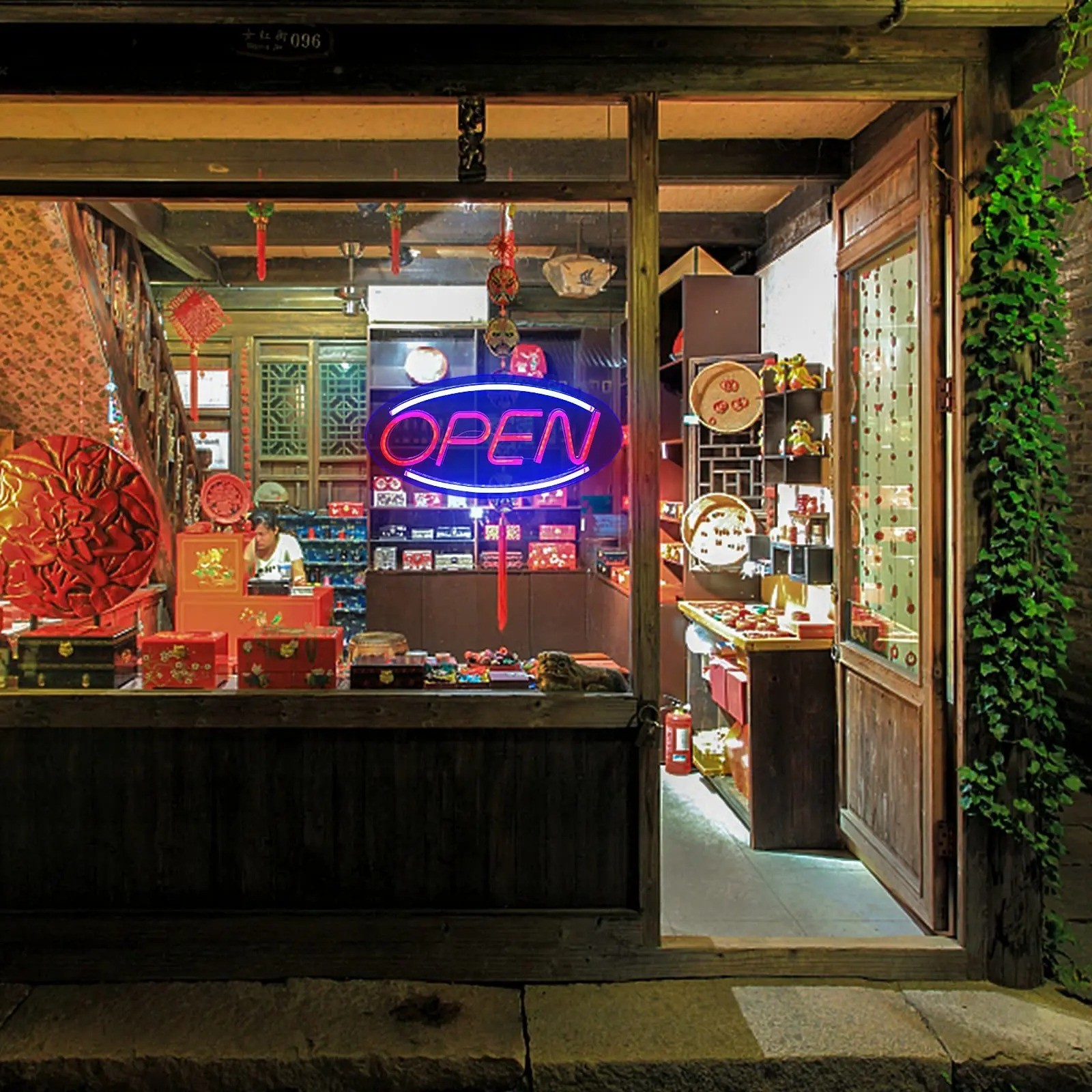 LED OPEN Neon Sign Light 45X22cm USB Powered for Shop Bar Business Window OZ