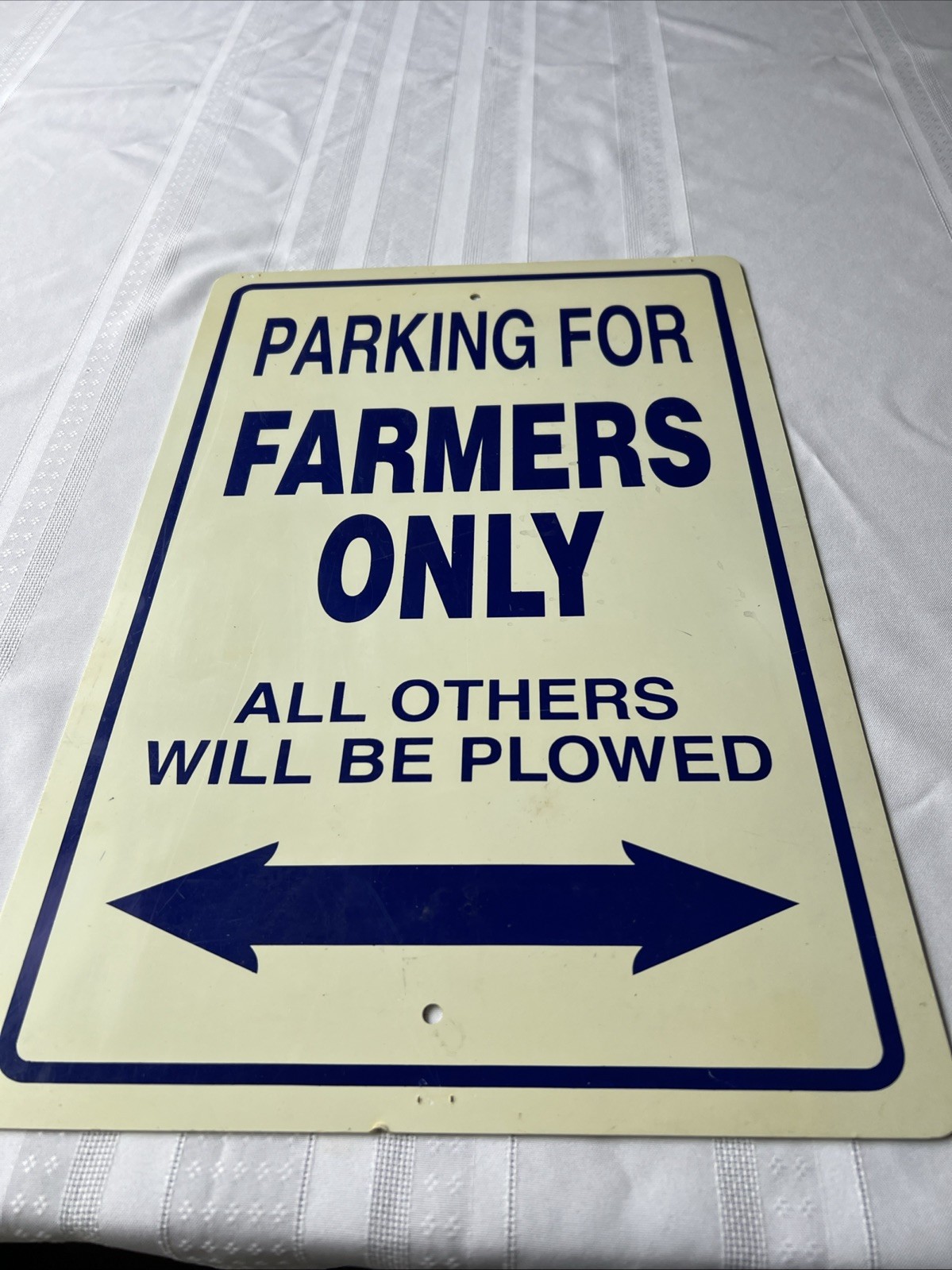 Farmers Market Parking Only Sign. Hard Plastic 18” X 12”
