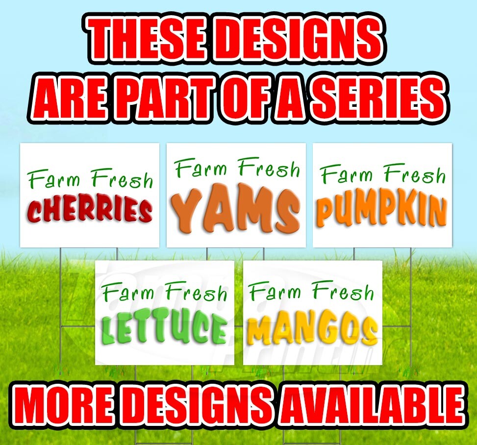 FARM FRESH LEMONS 18×24 Yard Sign Corrugated Plastic Bandit Lawn USA PRODUCE