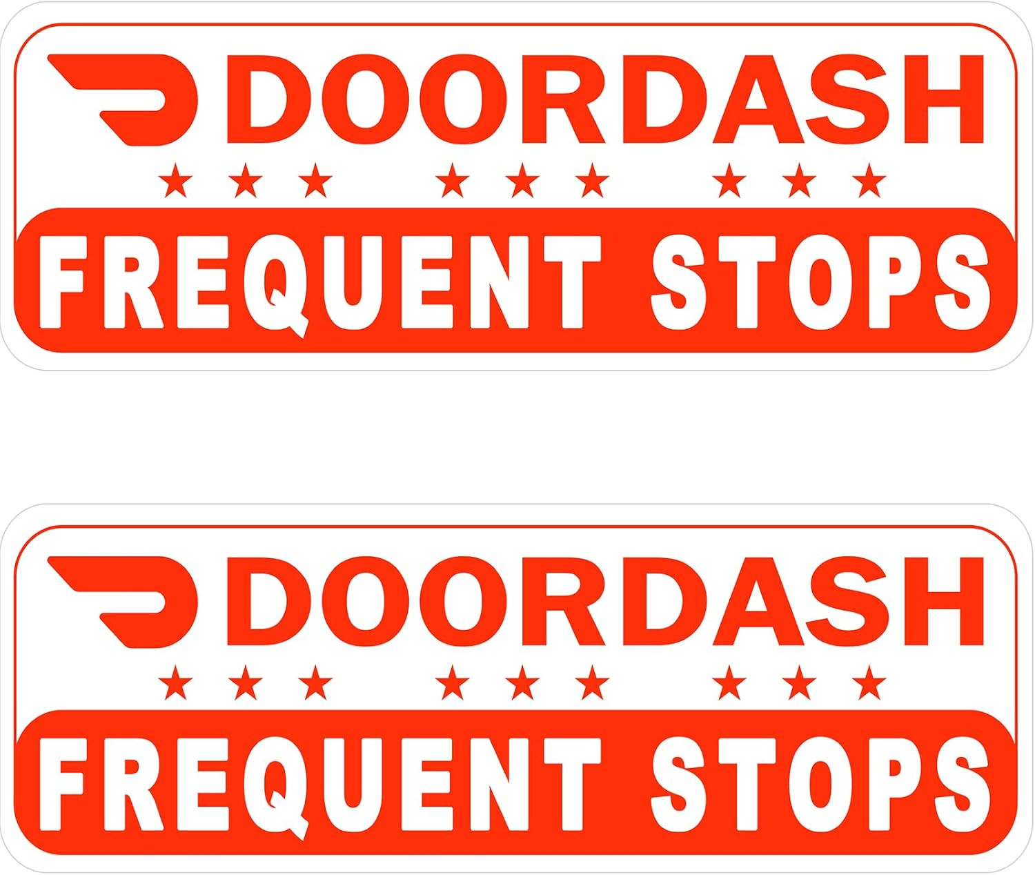 2 Pack Doordash Magnetic Sign for Car Doordash Car Magnets Sign Reflective Foo