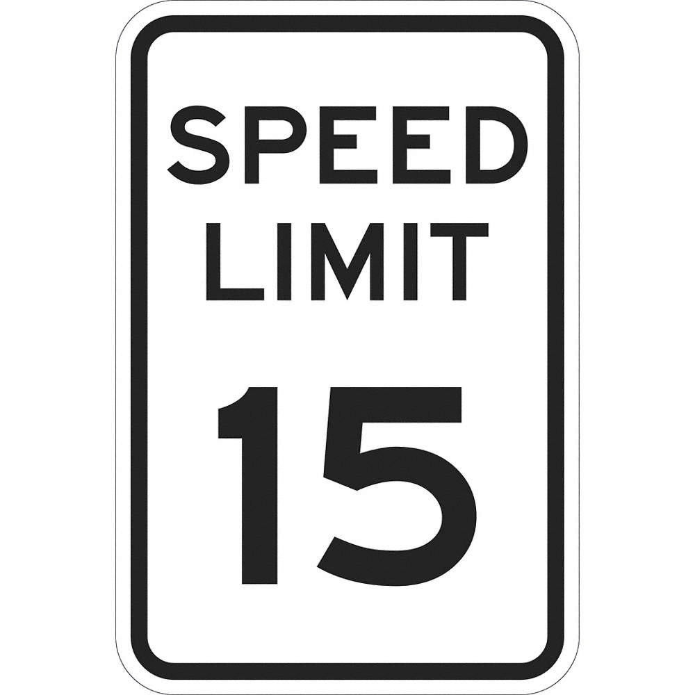 LYLE T1-1012-EG_12x18 Speed Limit 15 Traffic Sign,18&Prime; x 12&Prime; 448X45