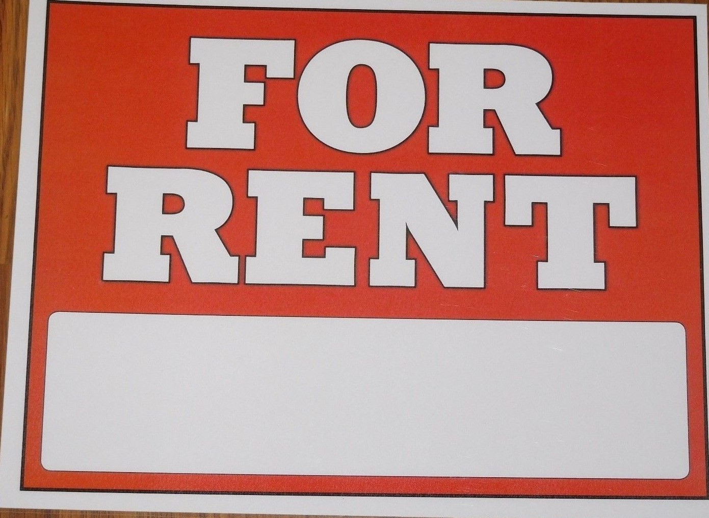 2 x FOR RENT sign water resistant self adhesive stickers 11&Prime; x 8.5&Prime;