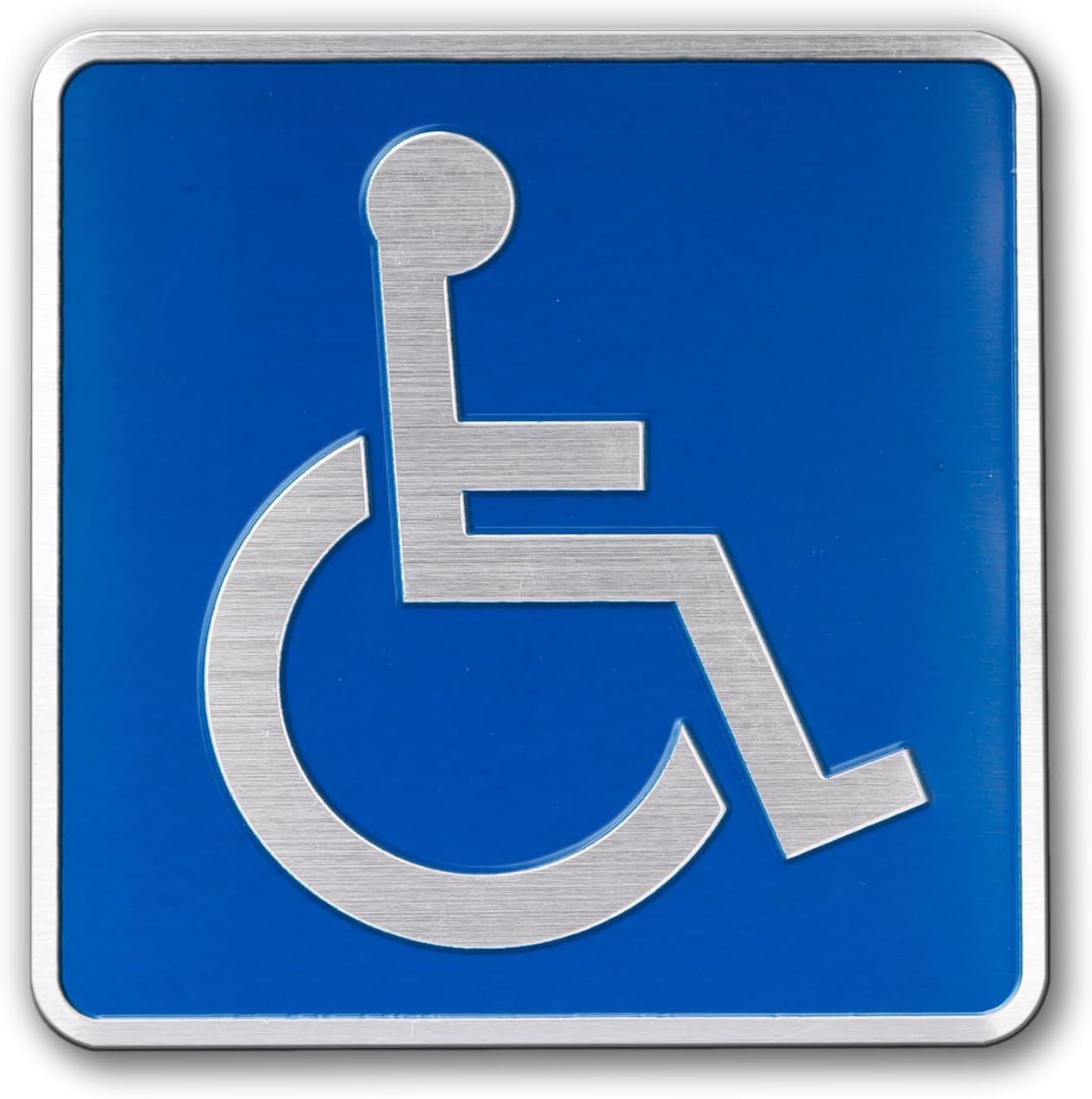 3D Handicap Sign Stickers with Adhesive Backing – Metal-Reinforced Disabled Whee
