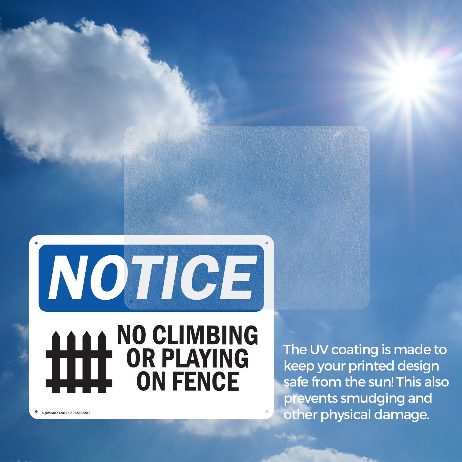(2 Pack) No Climbing Or Playing On Fence OSHA Notice Sign Decal Metal Plastic