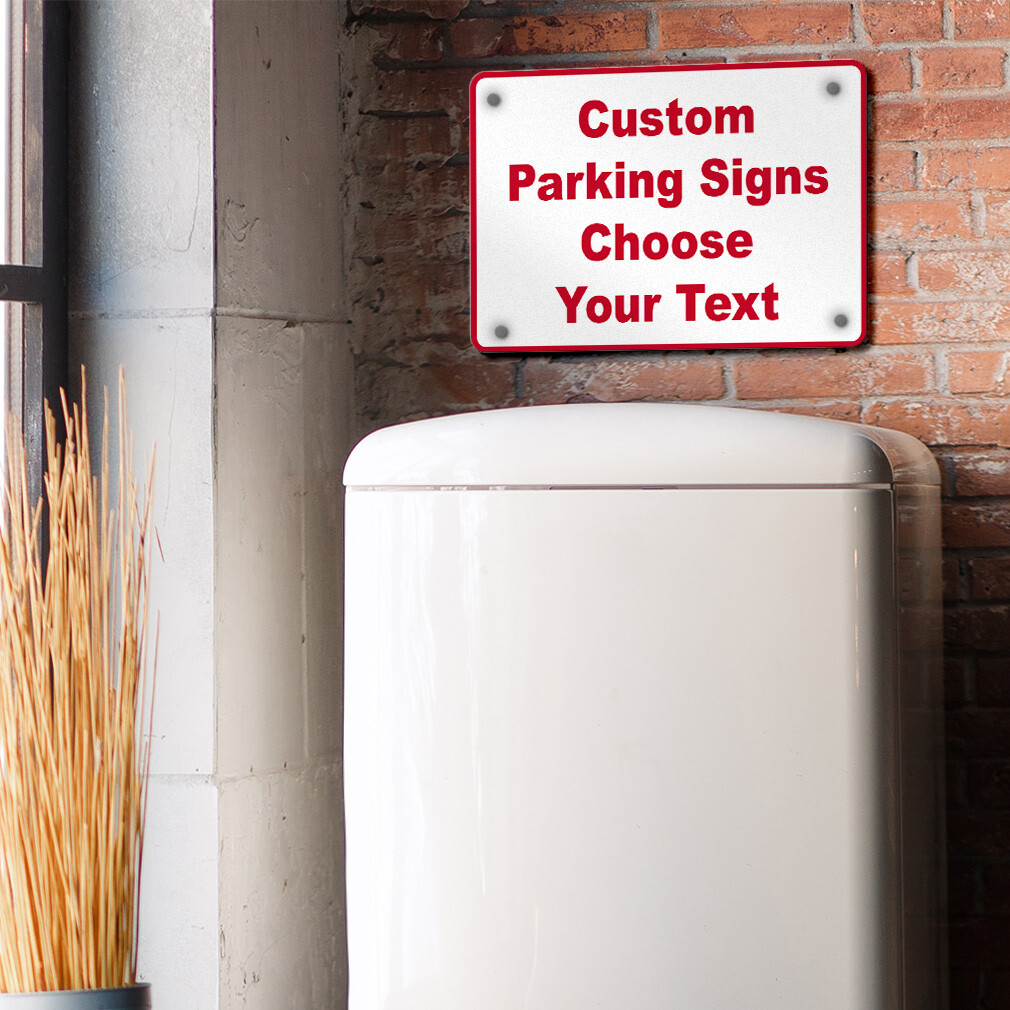 Aluminum Horizontal Metal Sign Custom Parking Osha Weatherproof Street Signage