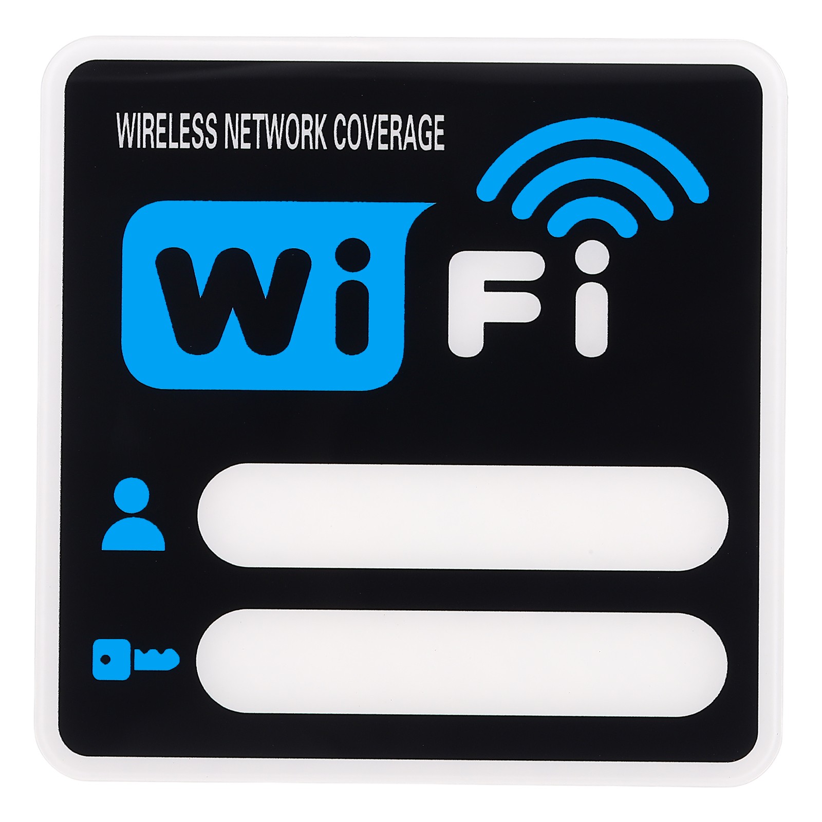 8&Prime; x 8&Prime; Wifi Password Sign, 1 Pcs Acrylic WiFi Sign Self Adhesive, Blue
