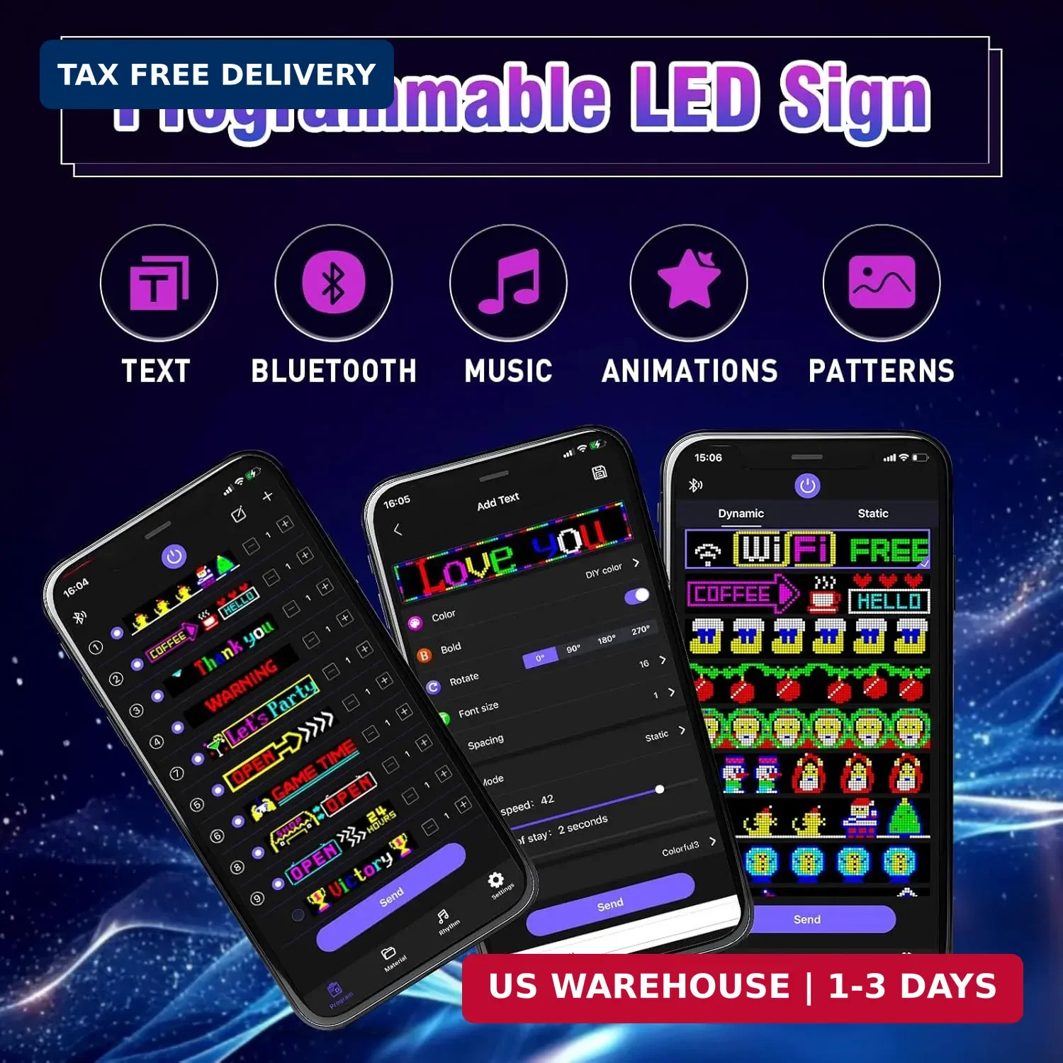 Programmable Devil Eyes for Cars,LED Sign for Car,Bluetooth APP Control,DIY Edit