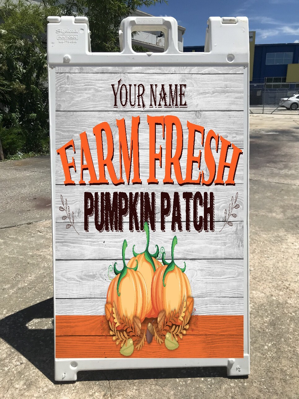 SideWalk Sign & 2 Plastic Sign Panels 24 »x36 » Custom Printed Your Text & Logos