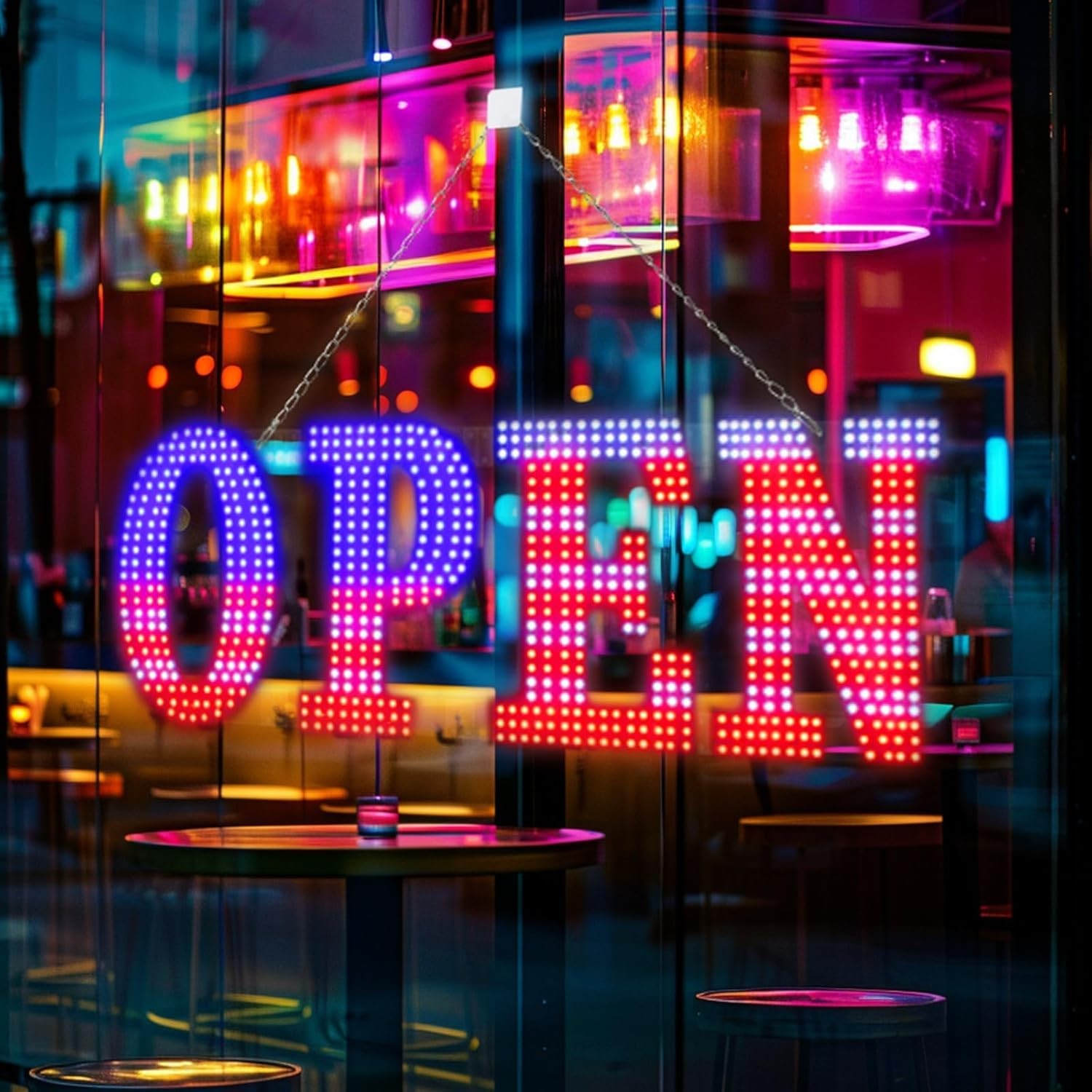 LED Open Signs For Business 30&Prime;X10&Prime; Ultra Bright Open Sign LED USA Flag Hanging
