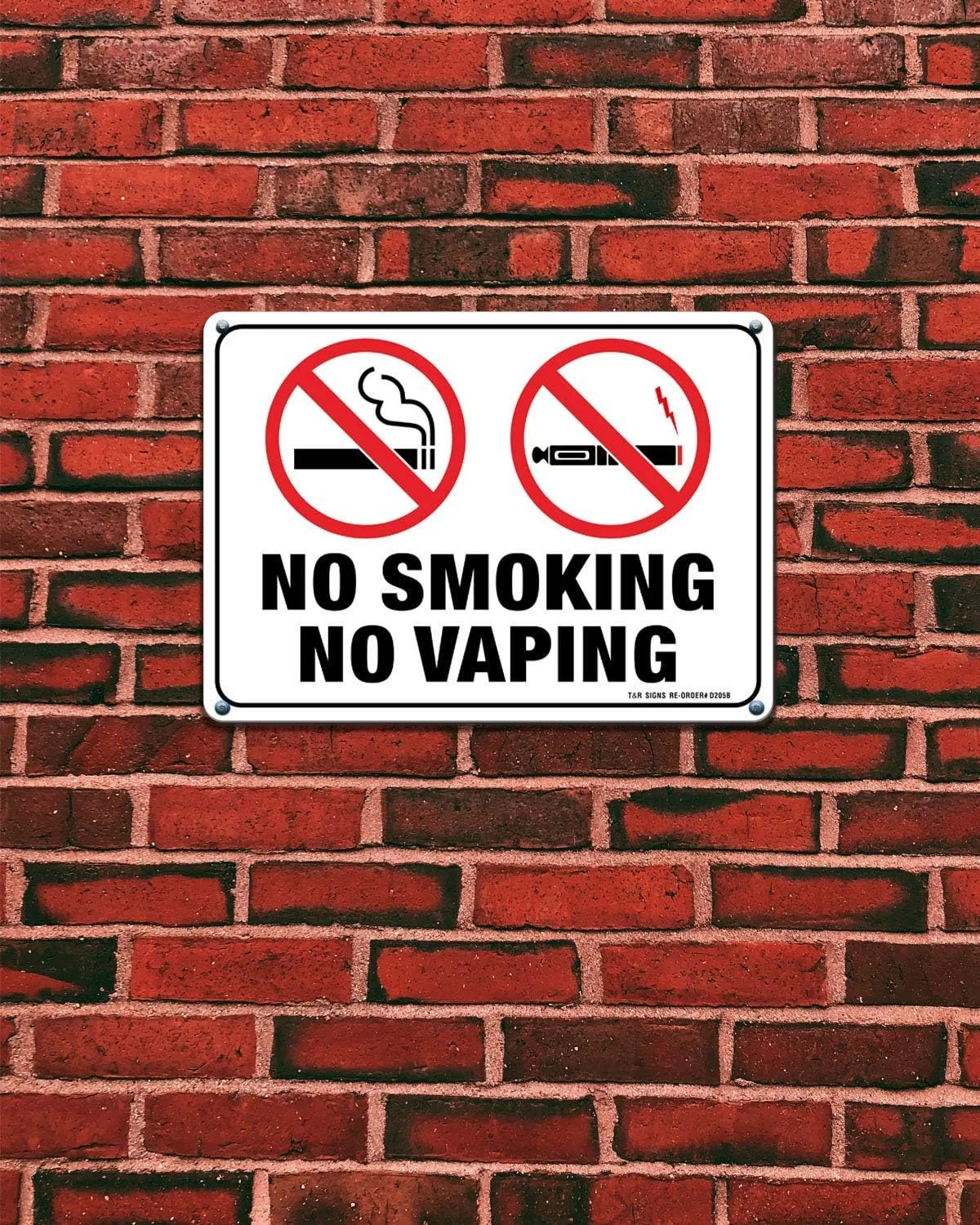 No Smoking No Vaping Sign – 4 Pack – 10 x 7 Inches Rust Free .040 Aluminum – UV