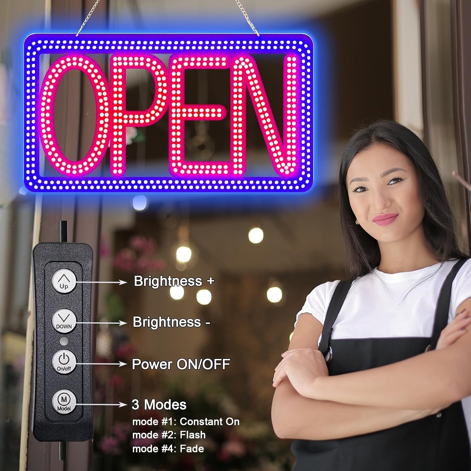 Ultra Bright 16.5&Prime;x9&Prime; LED Open Sign for Business
