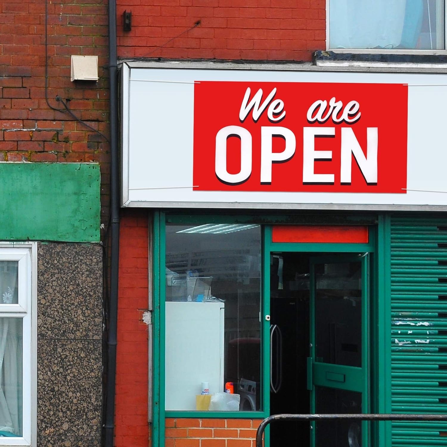 We Are Open Banner Polyester Oxford Cloth We Are Open Store Sign Outdoor Indo…