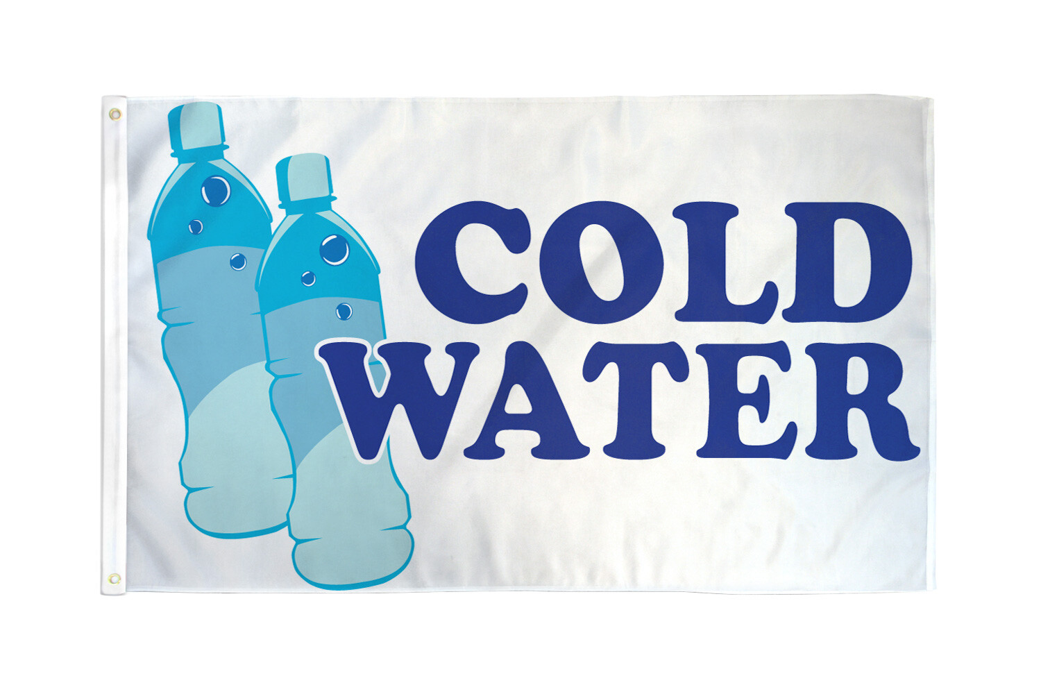 Cold Water Flag 3x5ft Water Banner Sign Bandera de Agua Drinks Concessions Flag