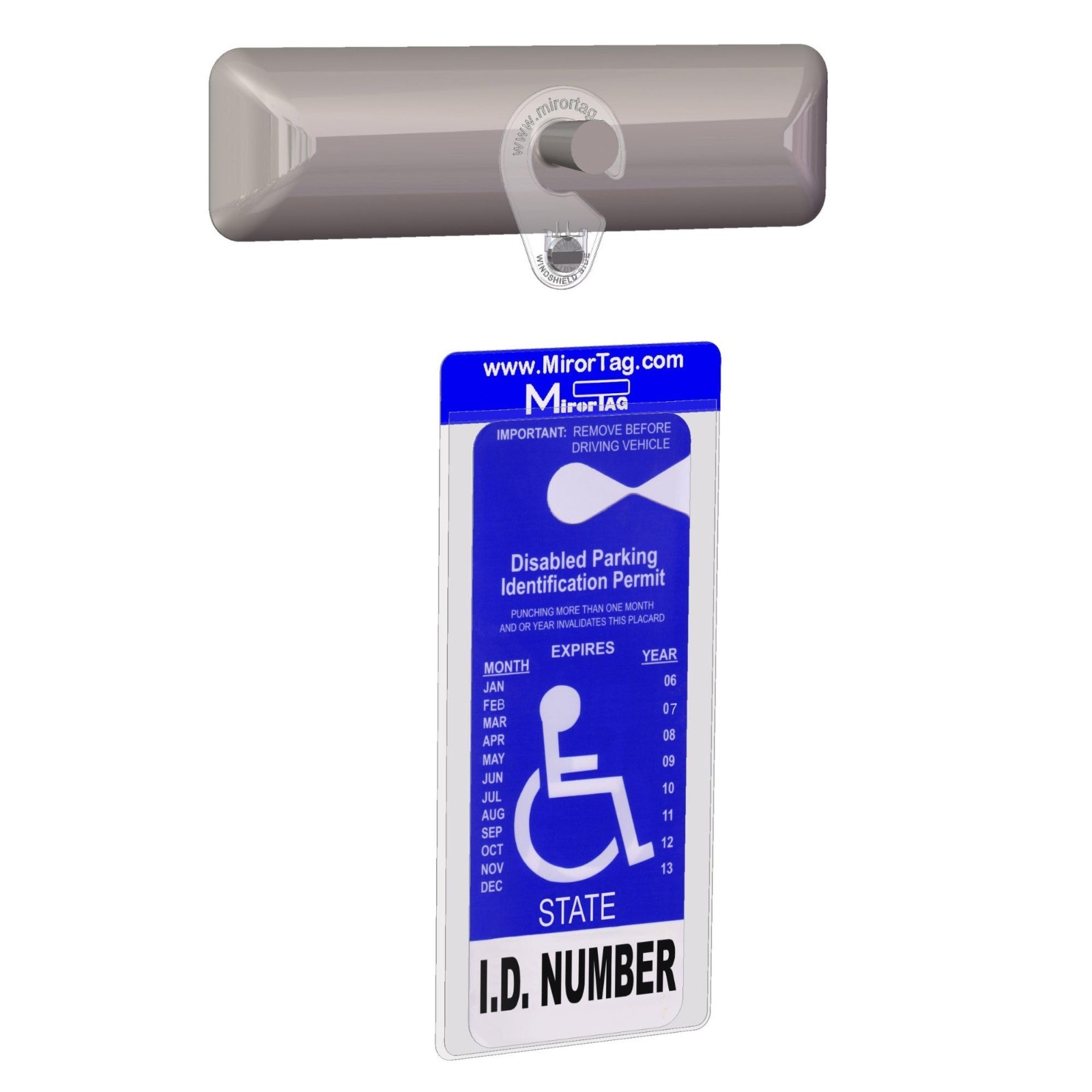 Handicap Parking Placard Holder – Magnetic Display for Disabled Permit Tag, USA