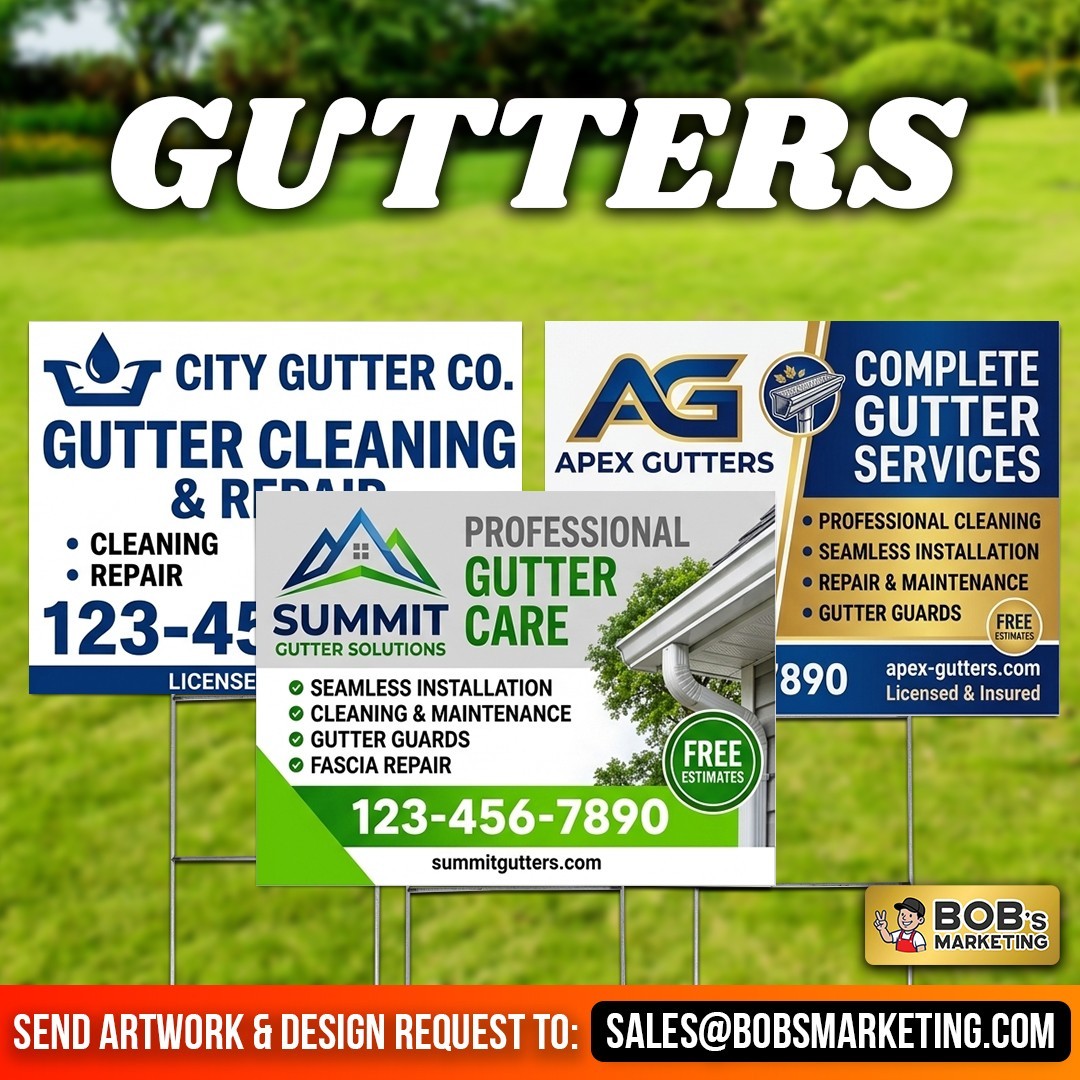 20 Pack Custom Yard Signs 24×18 Full Color Wholesale Printing + Metal H Stakes