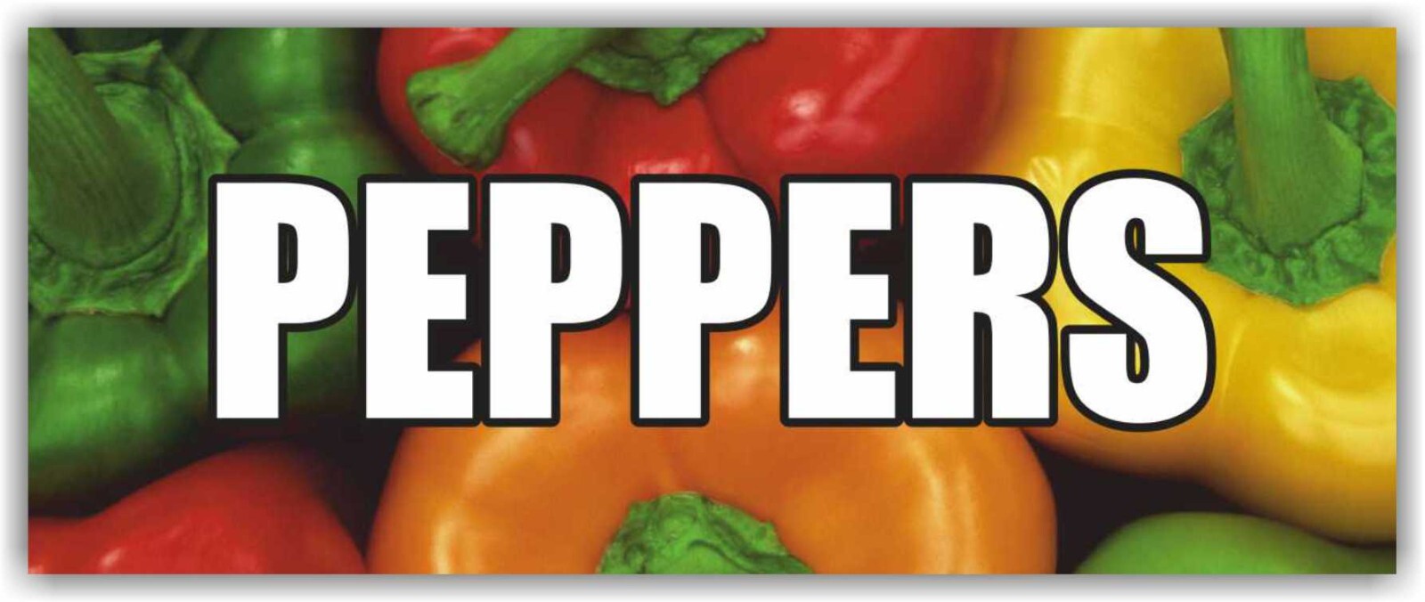 Peppers Advertising Banner Vinyl Sign fresh vegetables fruits farm berries