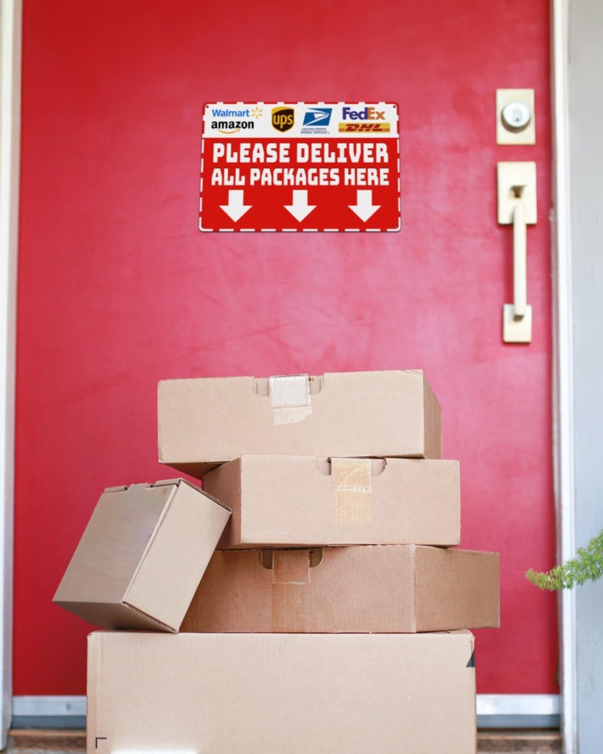 Waterproof Metal Sign for Home Package Delivery