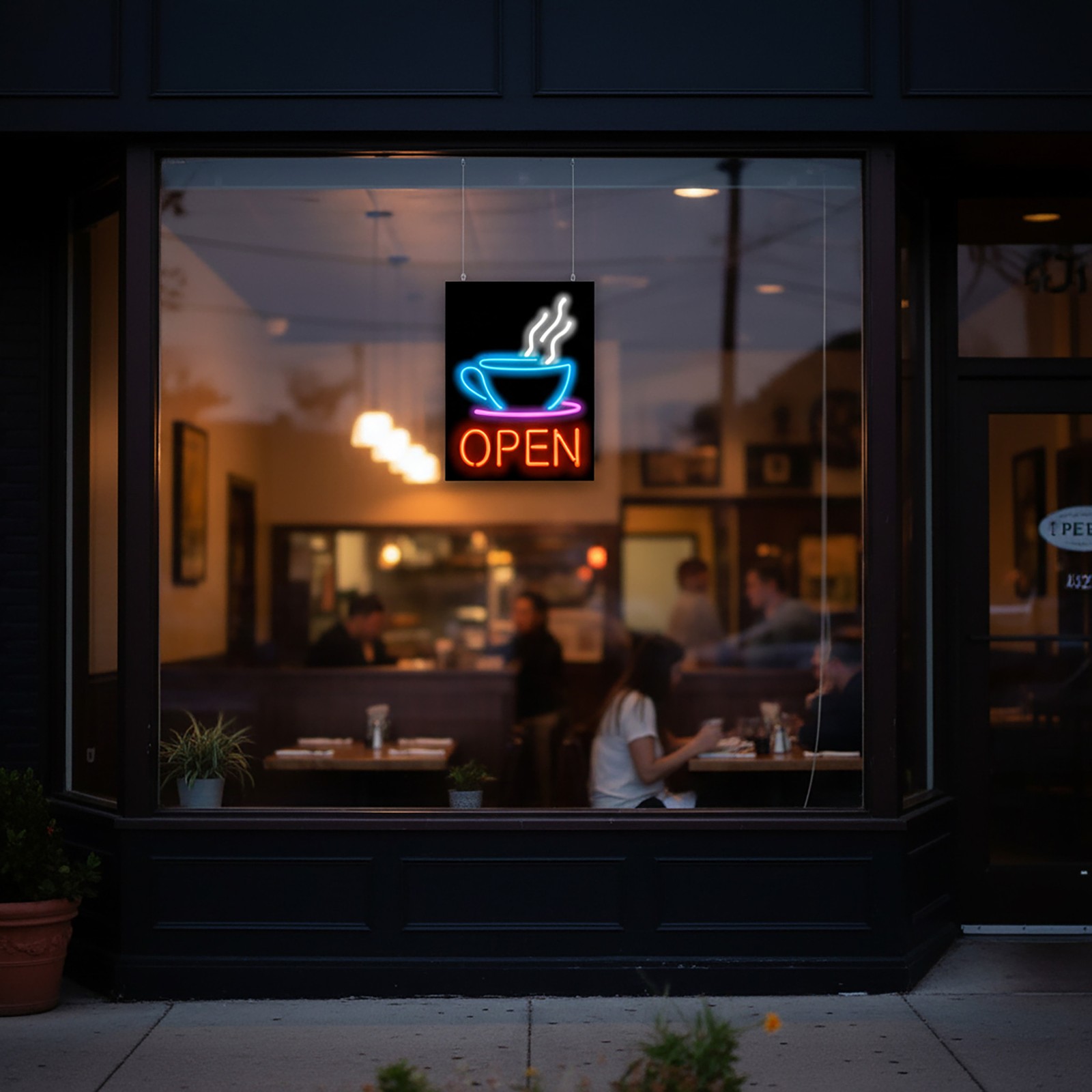 Coffee Open Neon Sign – Compact 15&Prime; x 20&Prime; – Real Neon Attracts More Customers