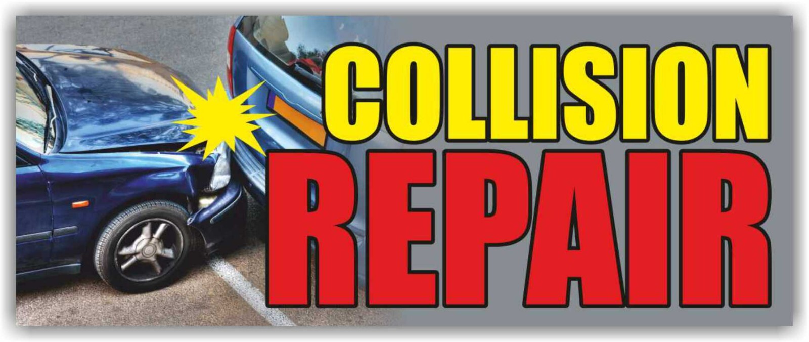 Collision Repair Advertising Banner Vinyl Mesh Sign Auto Repair Shop Service