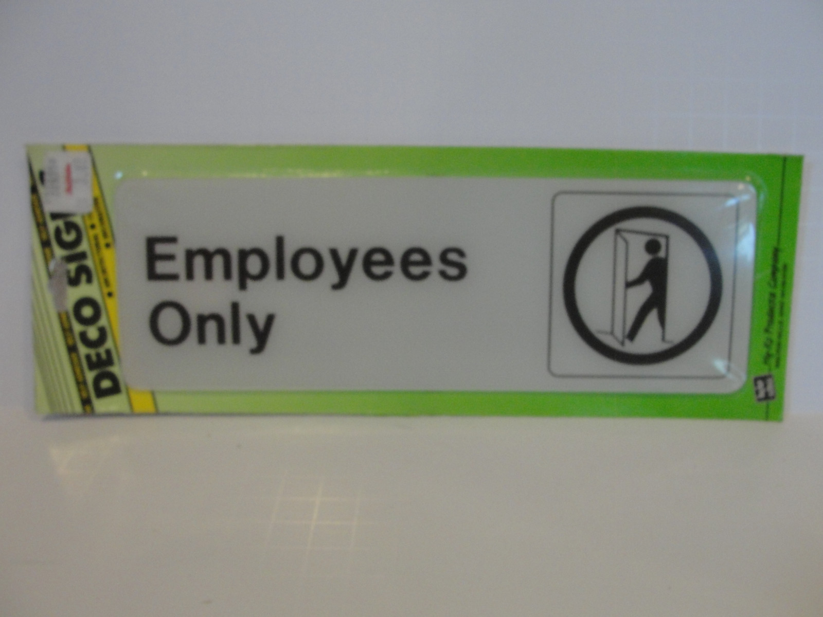 HY KO Products D-2 Employees Only Sign 3&Prime; X 9&Prime; – Plastic