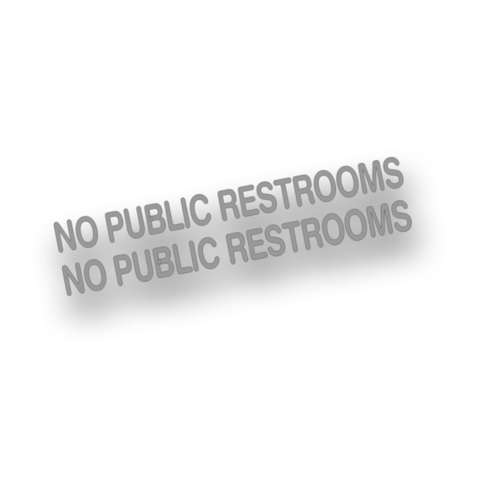 Office Business Shop Entrance Glass Door Decal Sticker NO PUBLIC RESTROOMS SLV L