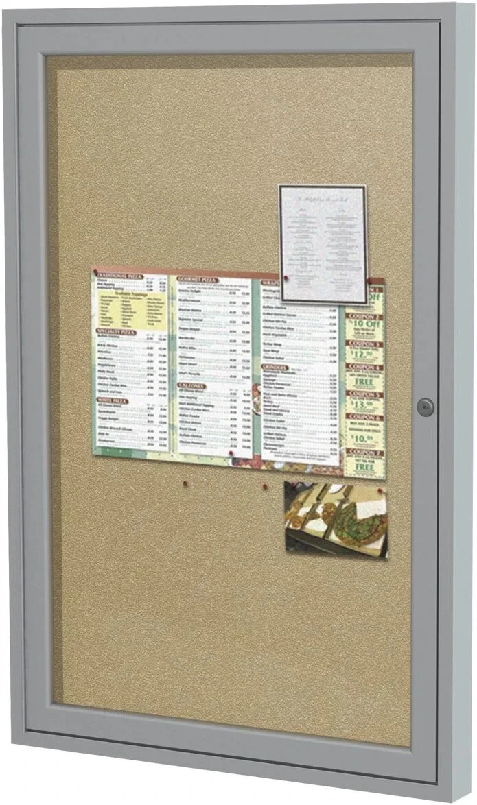 Enclosed Aluminum Bulletin Retail Board 36&Prime;x24&Prime; Ghent PA13624VX-181 FREE SHIP!!