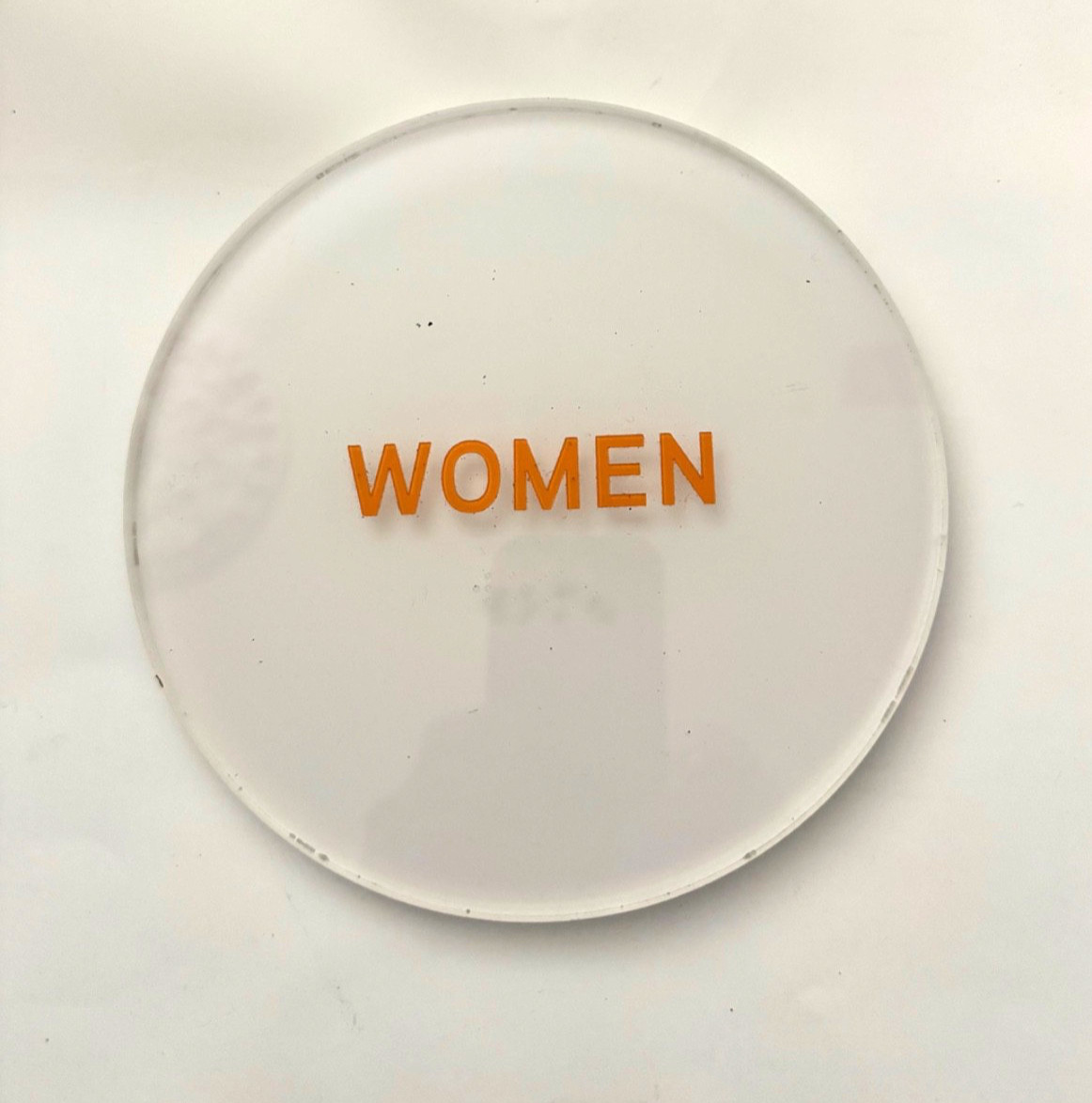 ADA restroom signs Women&rsquo;s Previously owned, unused Acrylic Braille raised Text