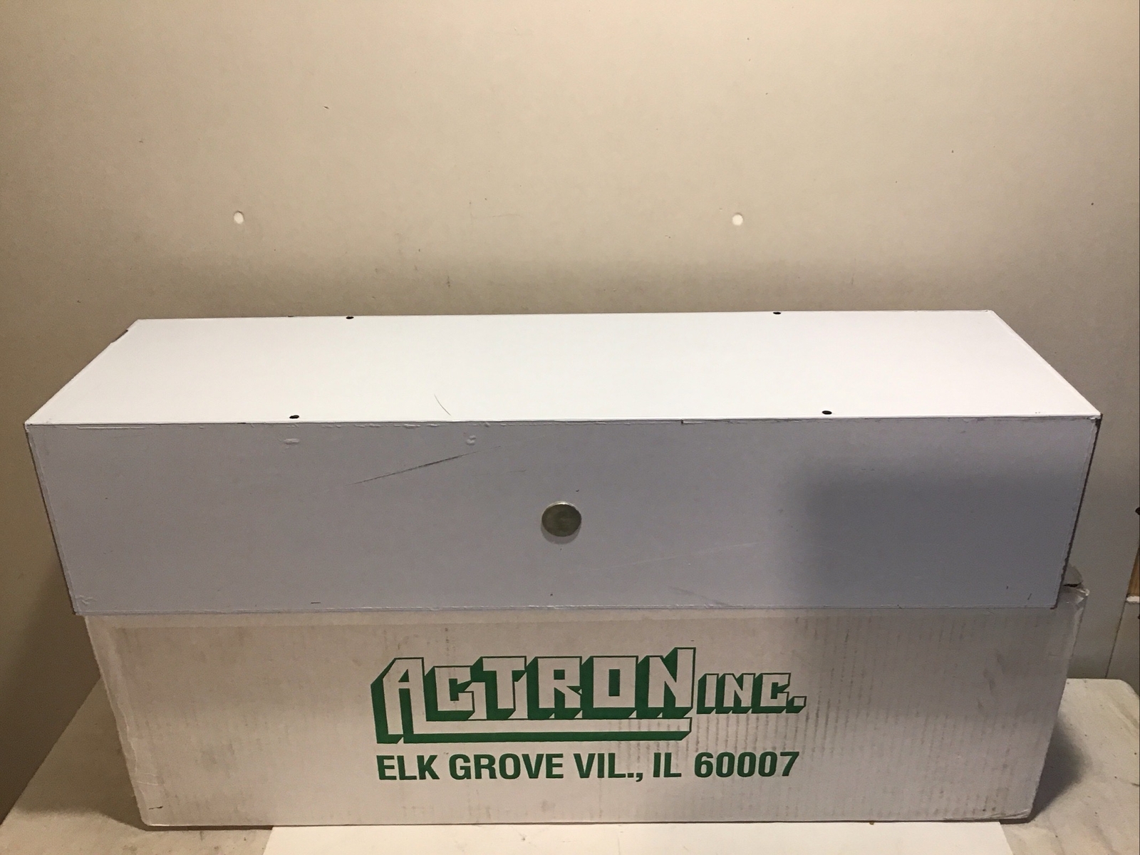 VINTAGE ACTRON INC. STAINLESS SIGN LIGHTED OUTDOOR DRIVE THROUGH INDUSTRIAL