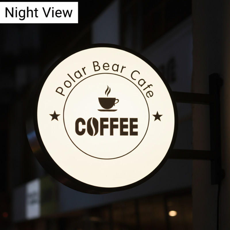 LED Light Box Sign Double Sided Illuminated Advertising Projecting Shop Sign