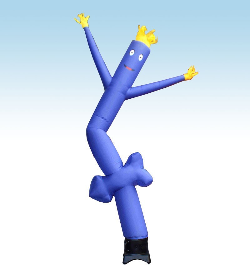 Advertising Inflatable Tube Man 12ft Blue Arrow Blow Up Wavy Flailing w Blower