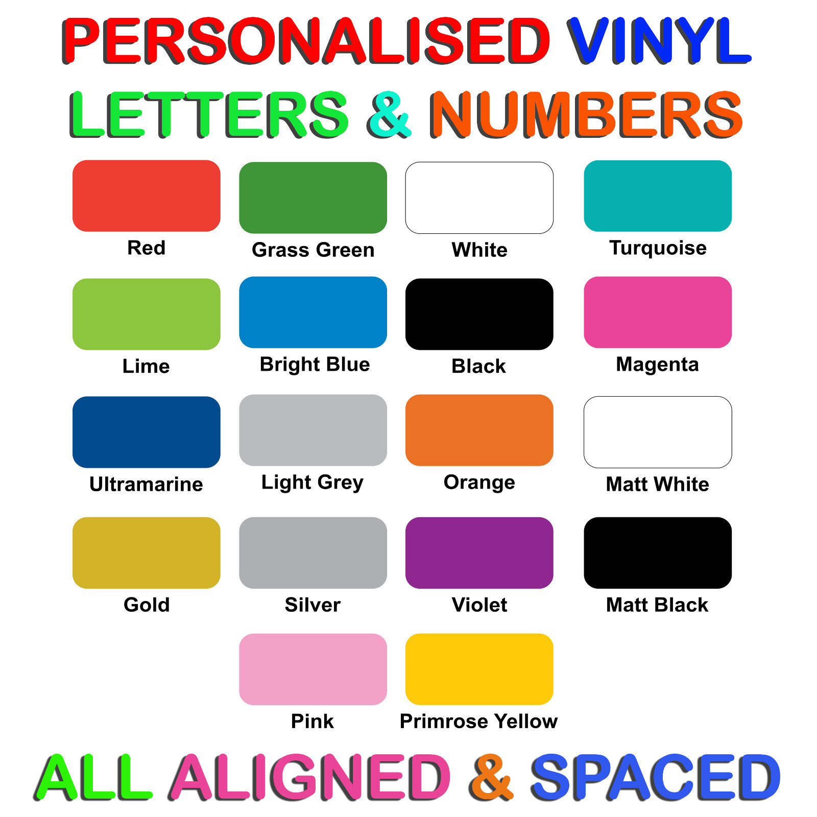 Vinyl Lettering – Pre-Spaced Sign Writing Words, Letters. Logos, Signs, Shops