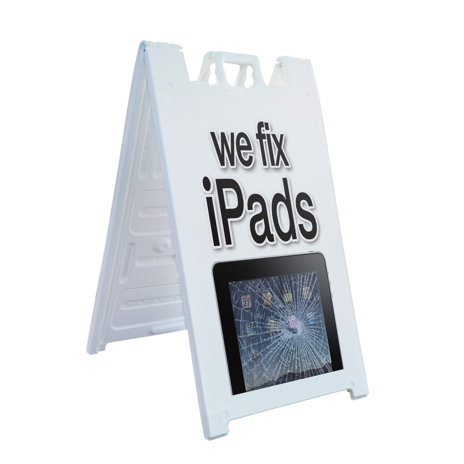 A-frame Sidewalk We Fix Ipads 24&Prime; x 36&Prime; Double Sided A-Frame Sidewalk Sign