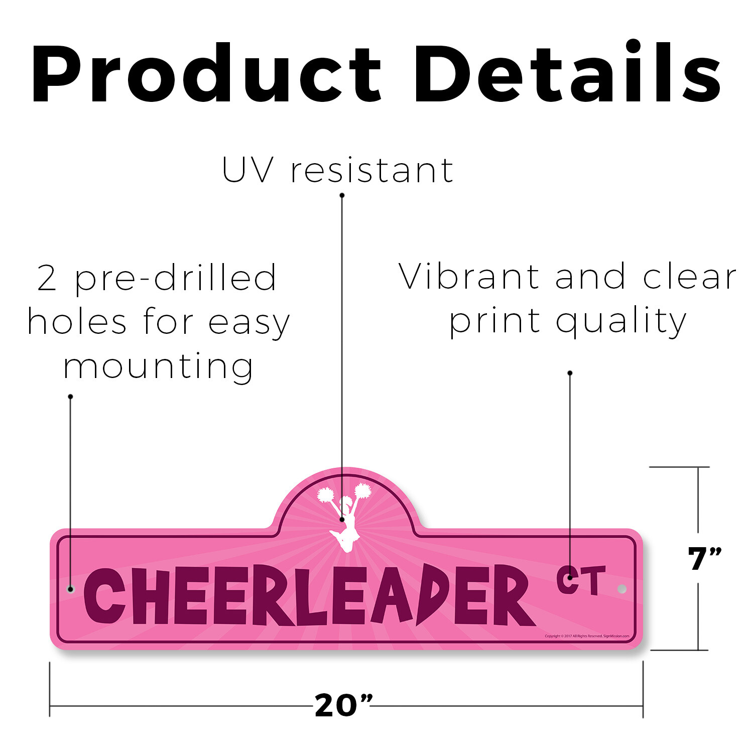 Cheerleader Plastic Street Sign Crossing Xing Gift Novelty Funny