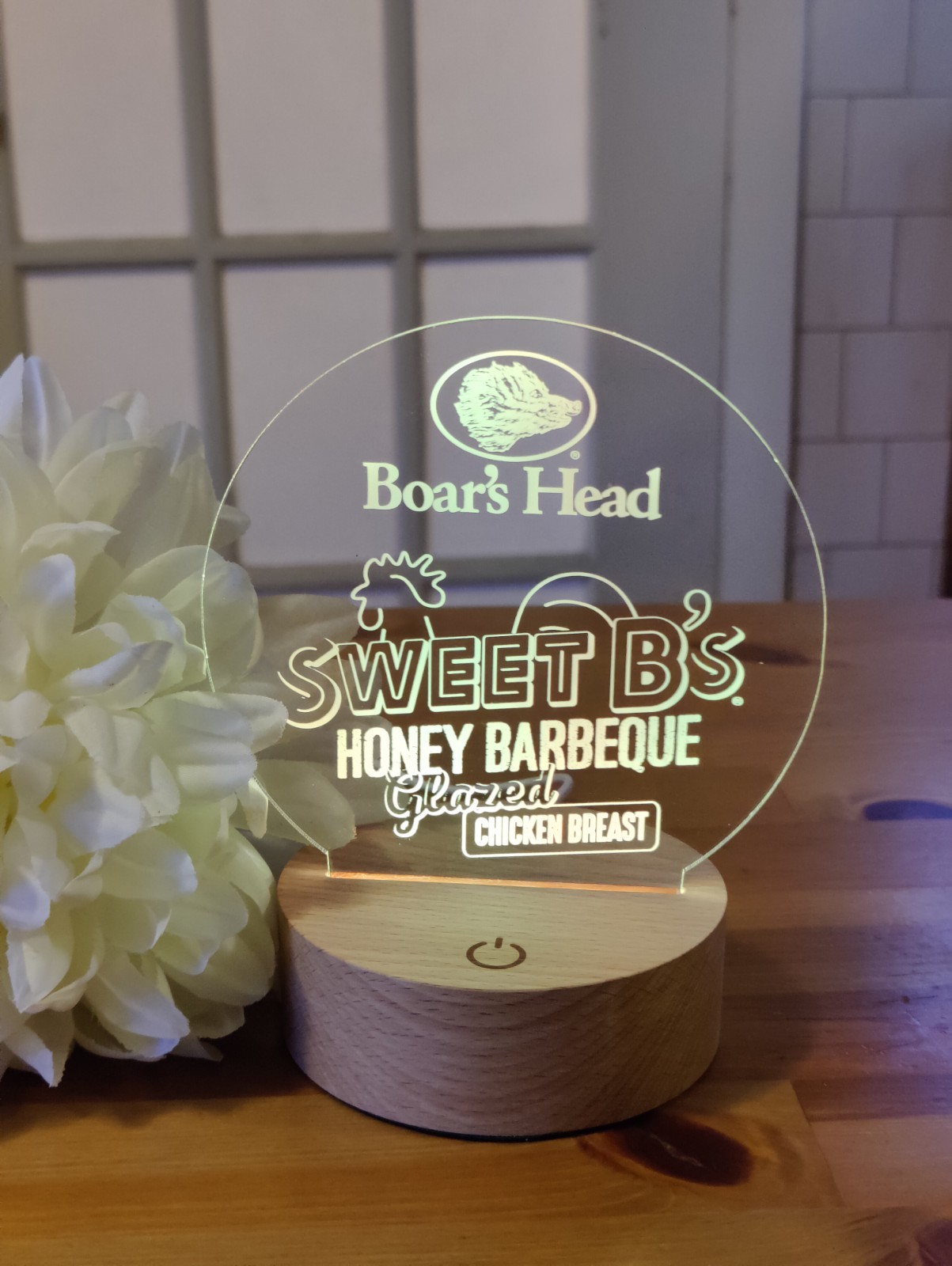 BOARS HEAD BRAND LED Light Up Sign For Counter. Sweet B&rsquo;s BBQ Chicken. NEW!
