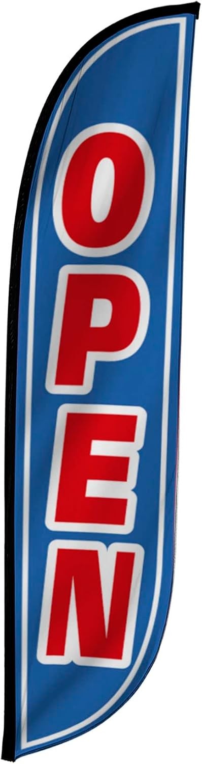LookOurWay Feather Flag Banner – 12 Feet Tall Advertising Sign Swooper Flag Only