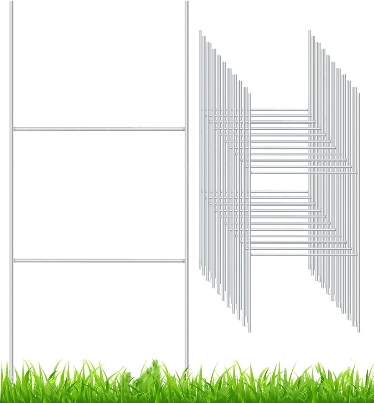 Yard Sign Stakes Metal 18 » X 7 » H Frame Wire Stakes for Yard Signs 20 Pack