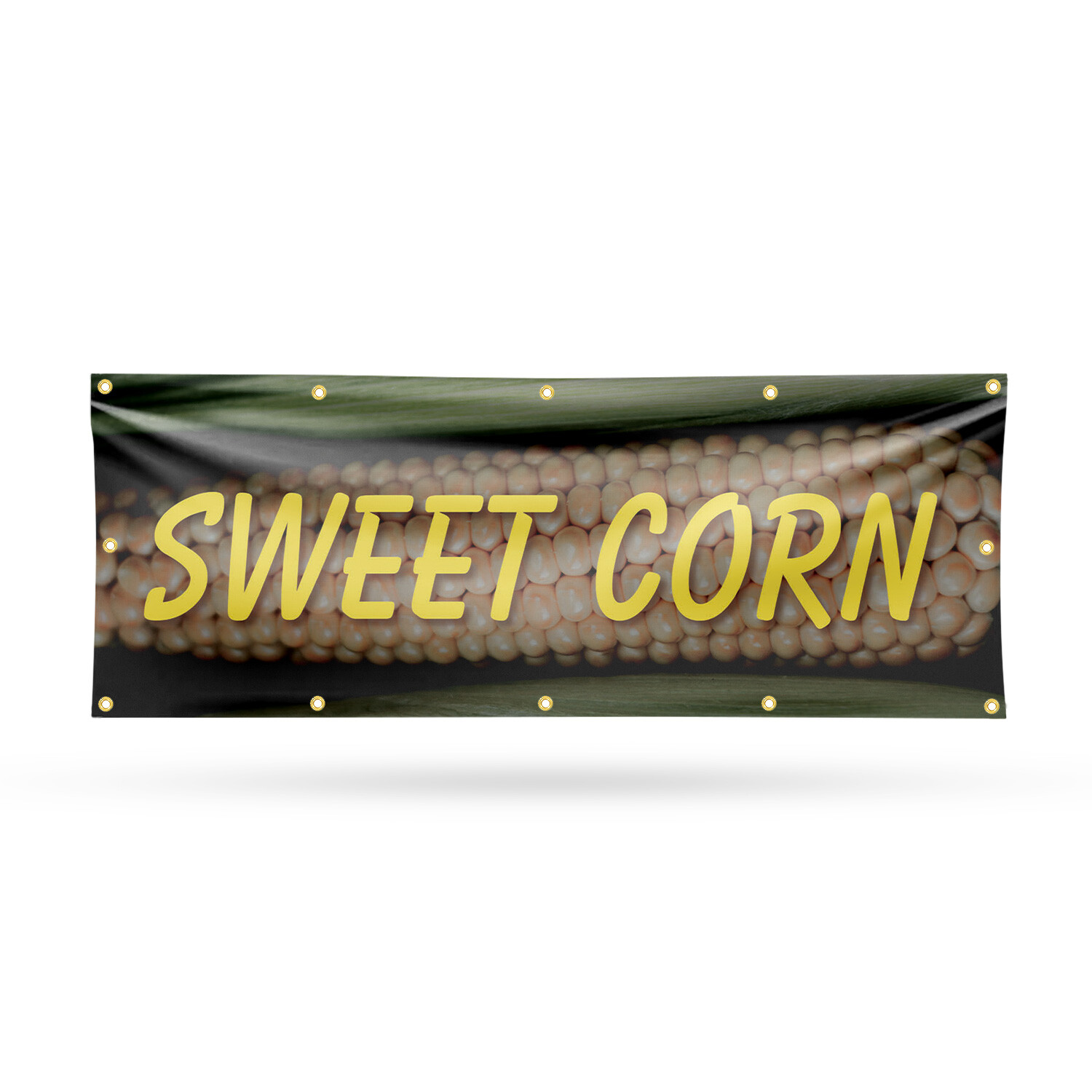 Sweet Corn 13 oz Vinyl Banner Sign with Metal Grommets Heavy-Duty Single-Sided