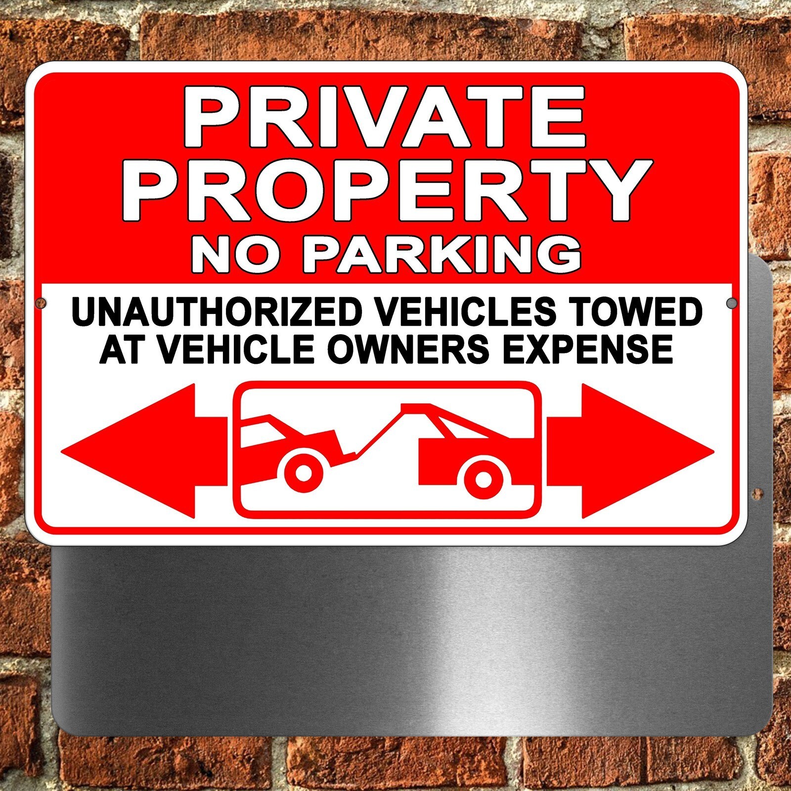 Private Property No Parking Violators Towed Owners Expense Sign METAL SPP012