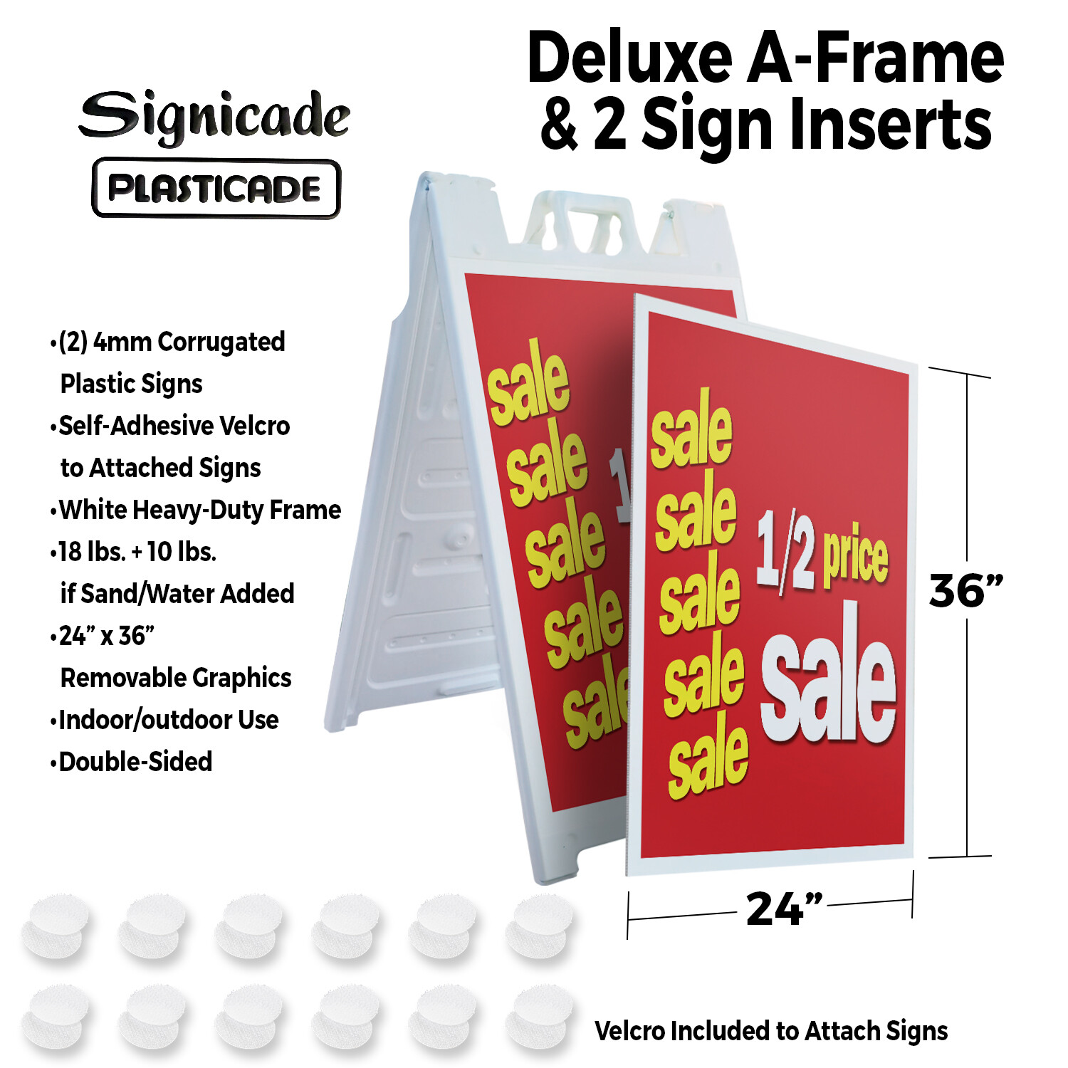 A-frame Sidewalk We Buy Gold 1 Vertical 24&Prime; x 36&Prime; Double Sided A-Frame Sidewalk