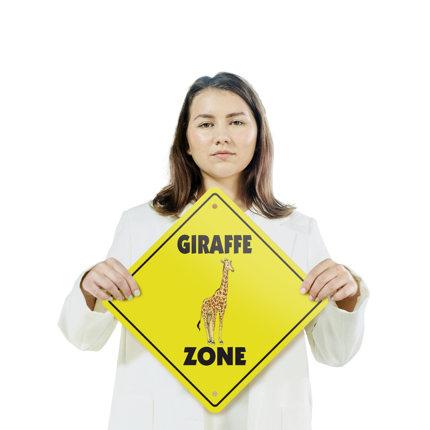 Giraffe Plastic Street Sign Crossing Xing Gift Novelty Funny